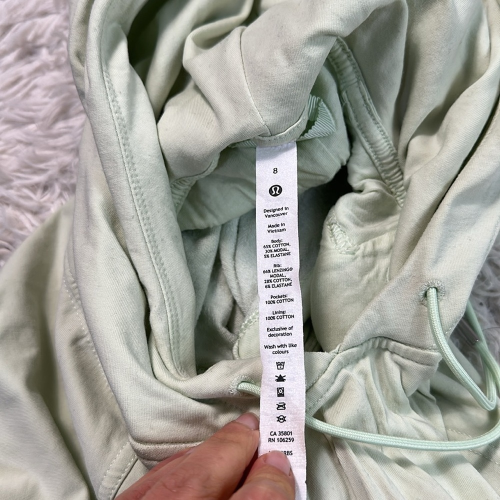 Lululemon French Terry Sleeveless Hoodie Kohlrabi Green - Picture 4 of 6